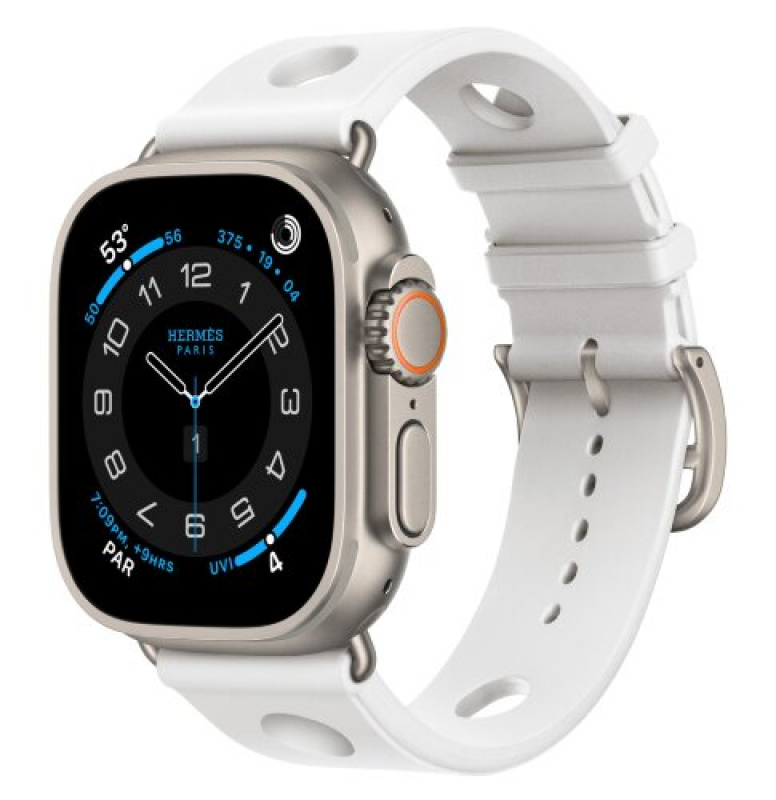 Apple Watch Ultra 3 Hermes 49mm, спортивный ремешок Scub’H Diving