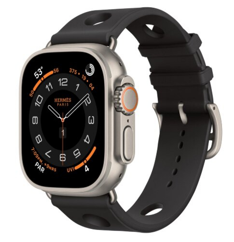 Apple Watch Ultra 3 Hermes 49mm, спортивный ремешок Scub’H Diving