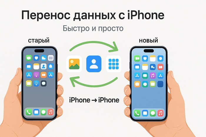 Как перенести данные с iPhone на iPhone